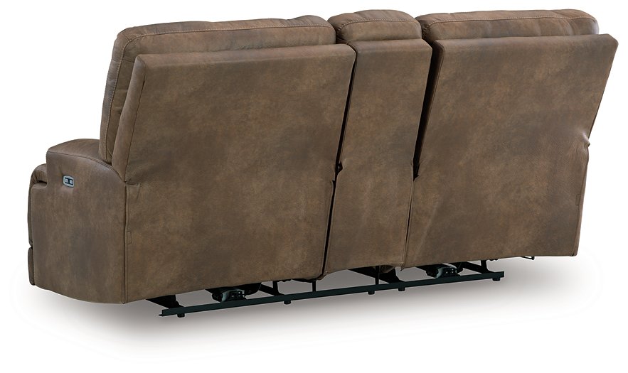 Beckley Place Power Reclining Loveseat with Console - U&U Home Budget Furniture (Carteret, NJ)