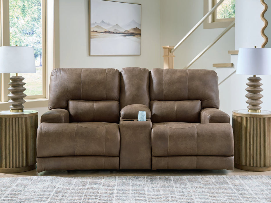 Beckley Place Power Reclining Loveseat with Console - U&U Home Budget Furniture (Carteret, NJ)