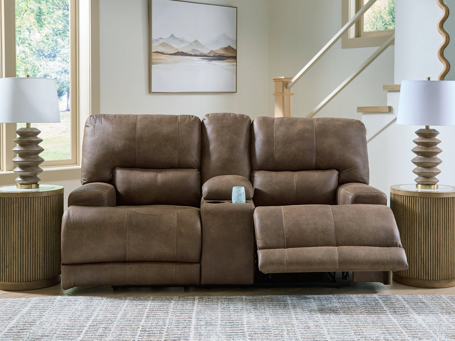 Beckley Place Power Reclining Loveseat with Console - U&U Home Budget Furniture (Carteret, NJ)