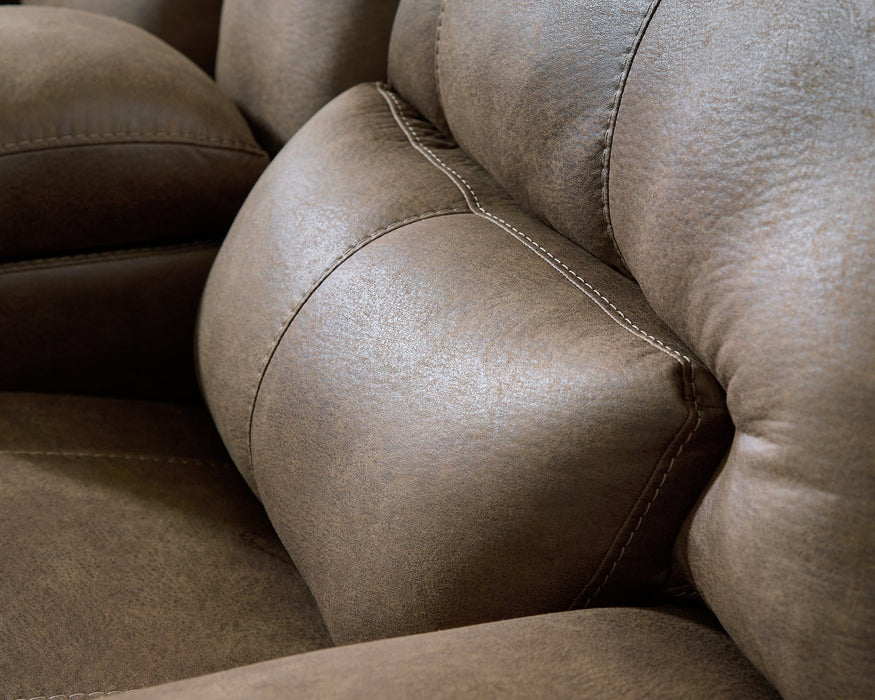 Beckley Place Power Reclining Loveseat with Console - U&U Home Budget Furniture (Carteret, NJ)