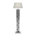 Carmen Geometric Base Floor Lamp Silver - U&U Home Budget Furniture (Carteret, NJ)