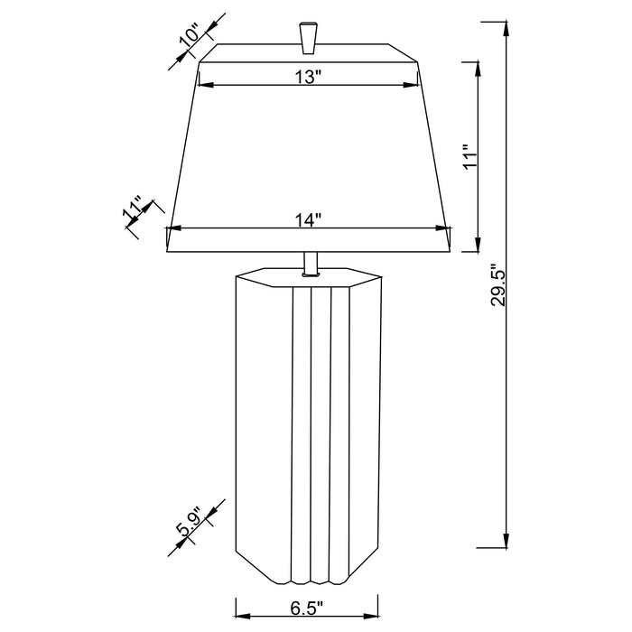 Elena Table Lamp - U&U Home Budget Furniture (Carteret, NJ)