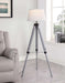 Dayton Adjustable Empire Shade Tripod Floor Lamp Grey - U&U Home Budget Furniture (Carteret, NJ)