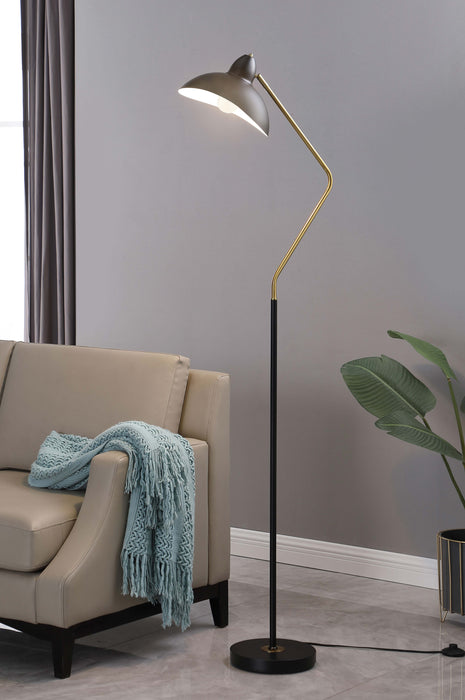 Lucien Floor Lamp Black - U&U Home Budget Furniture (Carteret, NJ)