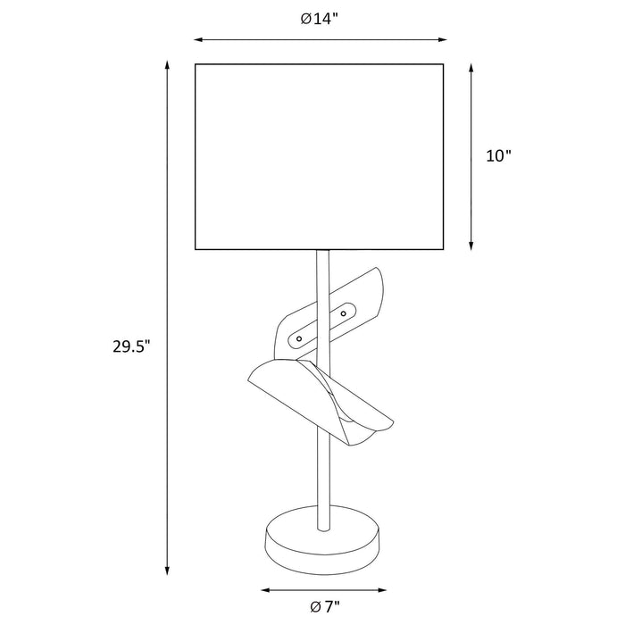 Kingsley Table Lamp - U&U Home Budget Furniture (Carteret, NJ)