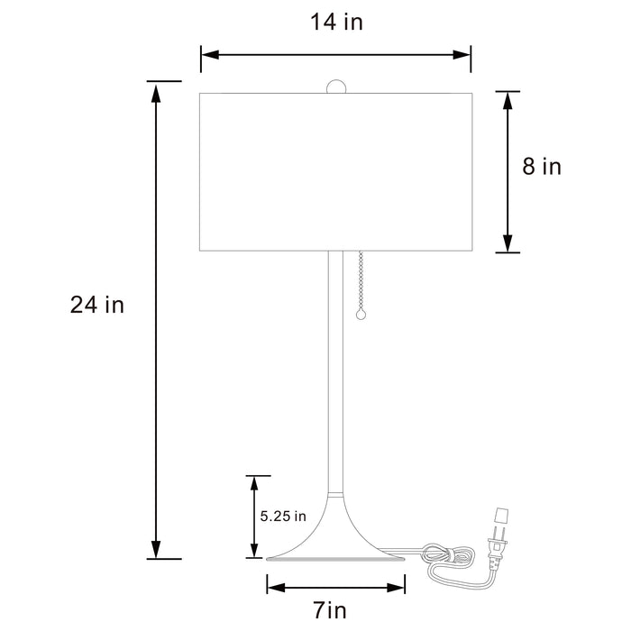 Elmira Table Lamp - U&U Home Budget Furniture (Carteret, NJ)