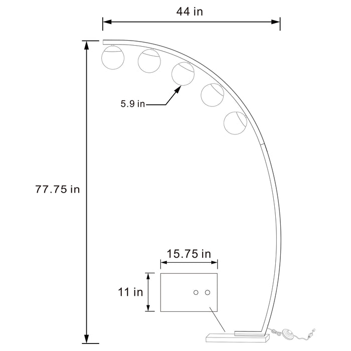 Cody Floor Lamp - U&U Home Budget Furniture (Carteret, NJ)