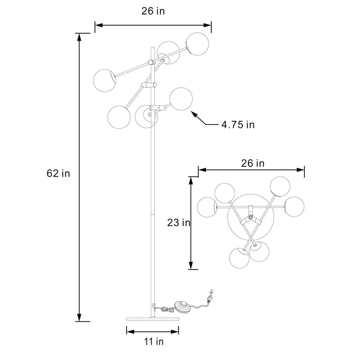Exline Floor Lamp - U&U Home Budget Furniture (Carteret, NJ)