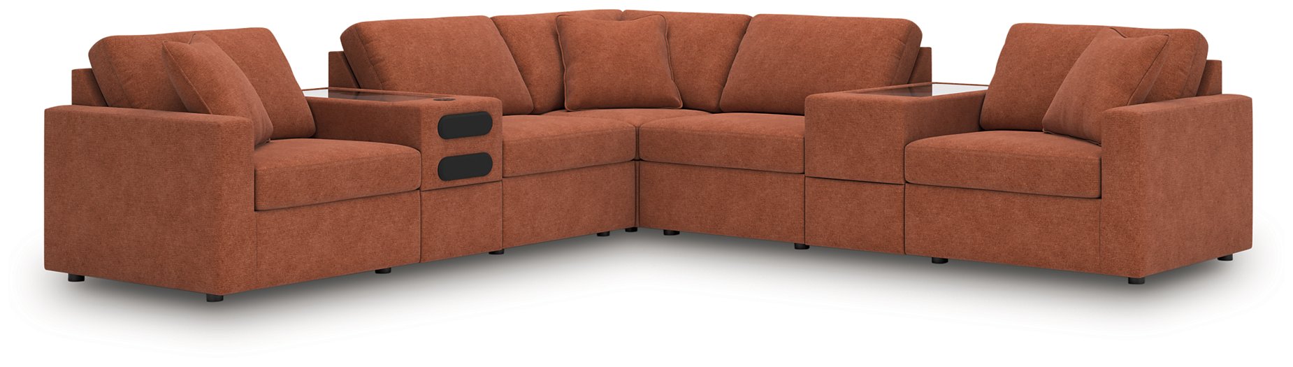 Modmax Balanced Sectional with Audio and Storage Consoles - U&U Home Budget Furniture (Carteret, NJ)