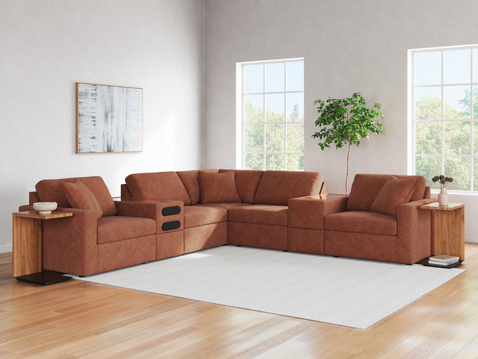Modmax Balanced Sectional with Audio and Storage Consoles - U&U Home Budget Furniture (Carteret, NJ)