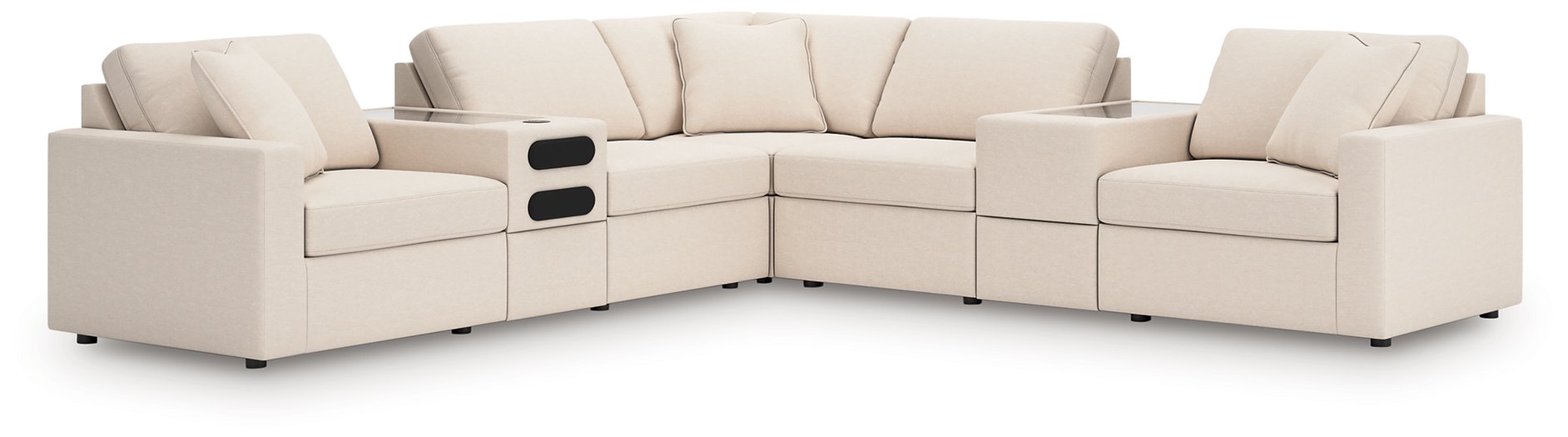 Modmax Balanced Sectional with Audio and Storage Consoles - U&U Home Budget Furniture (Carteret, NJ)