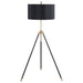 Zabka Tripod Floor Lamp Black and Gold - U&U Home Budget Furniture (Carteret, NJ)