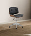 Camila Black PU & Walnut Office Chair - U&U Home Budget Furniture (Carteret, NJ)