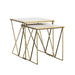 Bette 2-piece Nesting Table Set White and Gold - U&U Home Budget Furniture (Carteret, NJ)