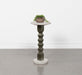 Colette Round Marble Top Side Table White and Dark Grey - U&U Home Budget Furniture (Carteret, NJ)