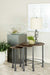 Deja 3-piece Round Nesting Table Natural and Gunmetal - U&U Home Budget Furniture (Carteret, NJ)