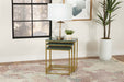 Medora 3-piece Nesting Table with Marble Top - U&U Home Budget Furniture (Carteret, NJ)