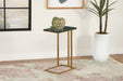 Vicente Accent Table with Marble Top Grey - U&U Home Budget Furniture (Carteret, NJ)