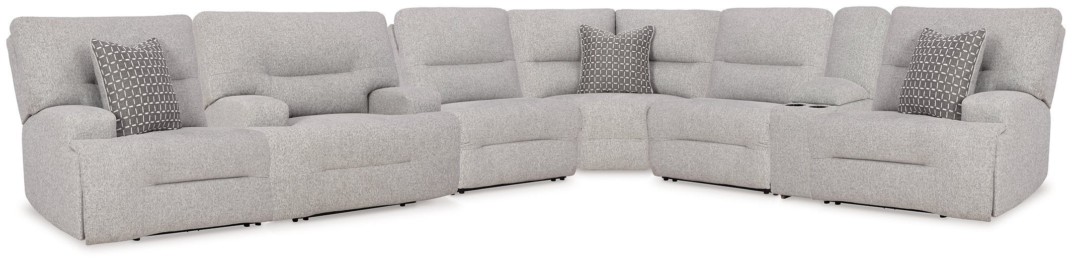 Acklen Place Power Reclining Sectional - U&U Home Budget Furniture (Carteret, NJ)