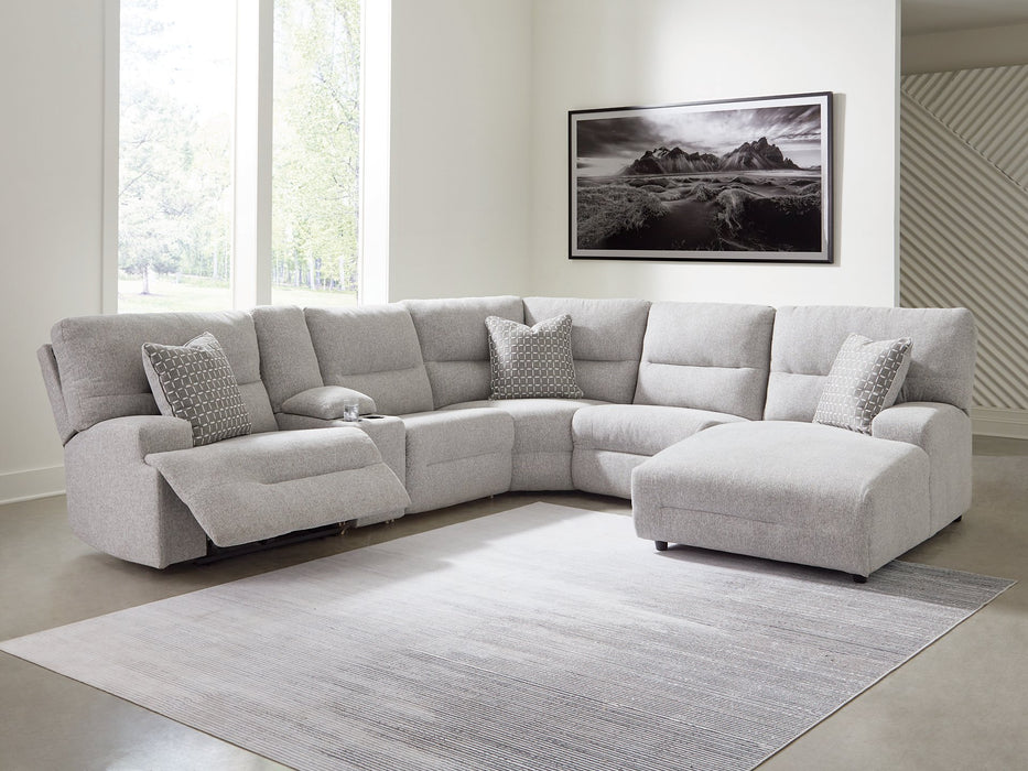 Acklen Place Power Reclining Sectional with Chaise - U&U Home Budget Furniture (Carteret, NJ)