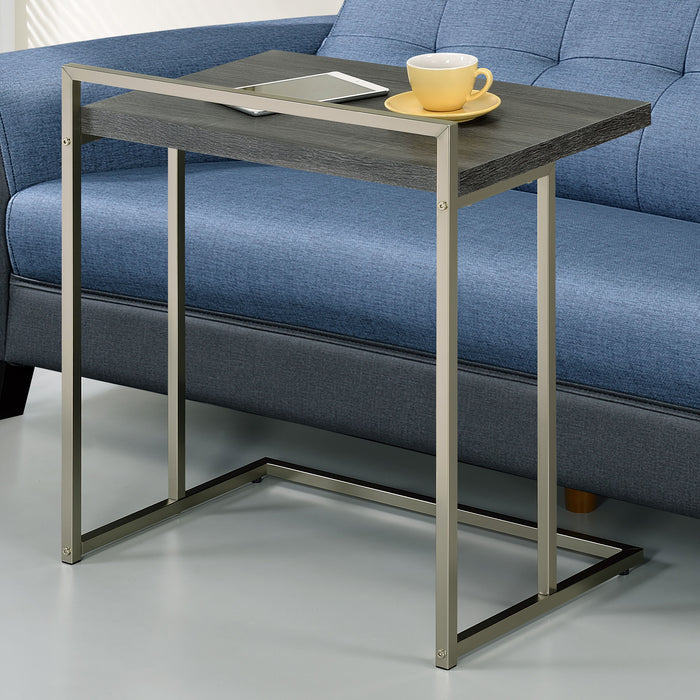 Dani Rectangular Snack Table with Metal Base - U&U Home Budget Furniture (Carteret, NJ)