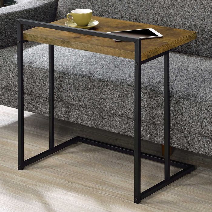 Dani Rectangular Snack Table with Metal Base - U&U Home Budget Furniture (Carteret, NJ)