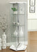 Traditional Glass Hexagon Curio Cabinet - U&U Home Budget Furniture (Carteret, NJ)