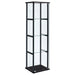 Cyclamen 4-shelf Glass Curio Cabinet Black and Clear - U&U Home Budget Furniture (Carteret, NJ)