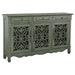Madeline 3-door Accent Cabinet Antique Green - U&U Home Budget Furniture (Carteret, NJ)