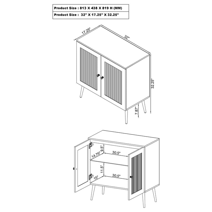 Nieta Accent Cabinet - U&U Home Budget Furniture (Carteret, NJ)