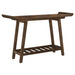 Ornelas 46-inch Console Table with Slatted Shelf Mango Brown - U&U Home Budget Furniture (Carteret, NJ)