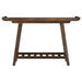 Ornelas 46-inch Console Table with Slatted Shelf Mango Brown - U&U Home Budget Furniture (Carteret, NJ)