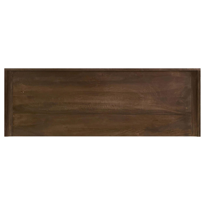 Ornelas 46-inch Console Table with Slatted Shelf Mango Brown - U&U Home Budget Furniture (Carteret, NJ)