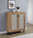 Teller 2-door Shoe Storage Cabinet Natural Oak - U&U Home Budget Furniture (Carteret, NJ)