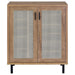 Teller 2-door Shoe Storage Cabinet Natural Oak - U&U Home Budget Furniture (Carteret, NJ)