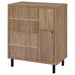 Teller 2-door Shoe Storage Cabinet Natural Oak - U&U Home Budget Furniture (Carteret, NJ)