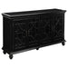 Kovu 4-door Accent Cabinet Black - U&U Home Budget Furniture (Carteret, NJ)