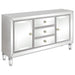 Leticia 3-drawer Accent Cabinet Silver - U&U Home Budget Furniture (Carteret, NJ)