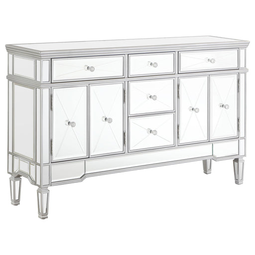 Duchess 5-drawer Accent Cabinet Silver - U&U Home Budget Furniture (Carteret, NJ)