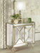 Lupin 2-door Accent Cabinet Mirror and Champagne - U&U Home Budget Furniture (Carteret, NJ)