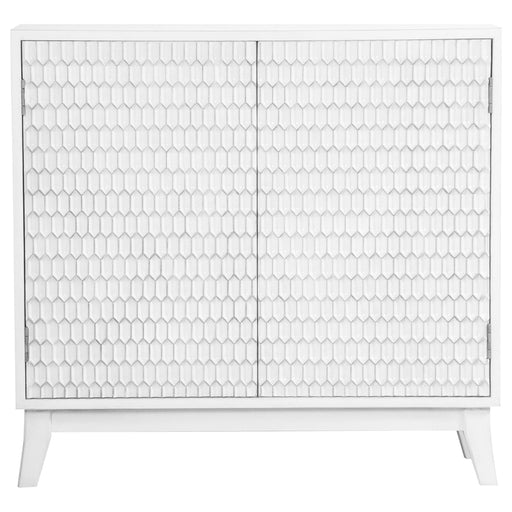 Gambon Rectangular 2-door Accent Cabinet White - U&U Home Budget Furniture (Carteret, NJ)
