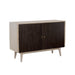 Ixora 2-door Accent Cabinet White Washed and Black - U&U Home Budget Furniture (Carteret, NJ)