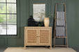 Zamora Rectangular 2-door Accent Cabinet Natural - U&U Home Budget Furniture (Carteret, NJ)