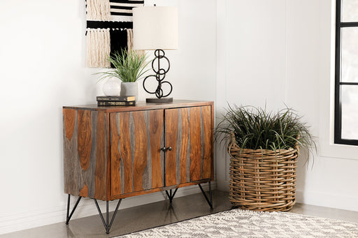 Macon 2-door Accent Cabinet Sheesham Grey - U&U Home Budget Furniture (Carteret, NJ)
