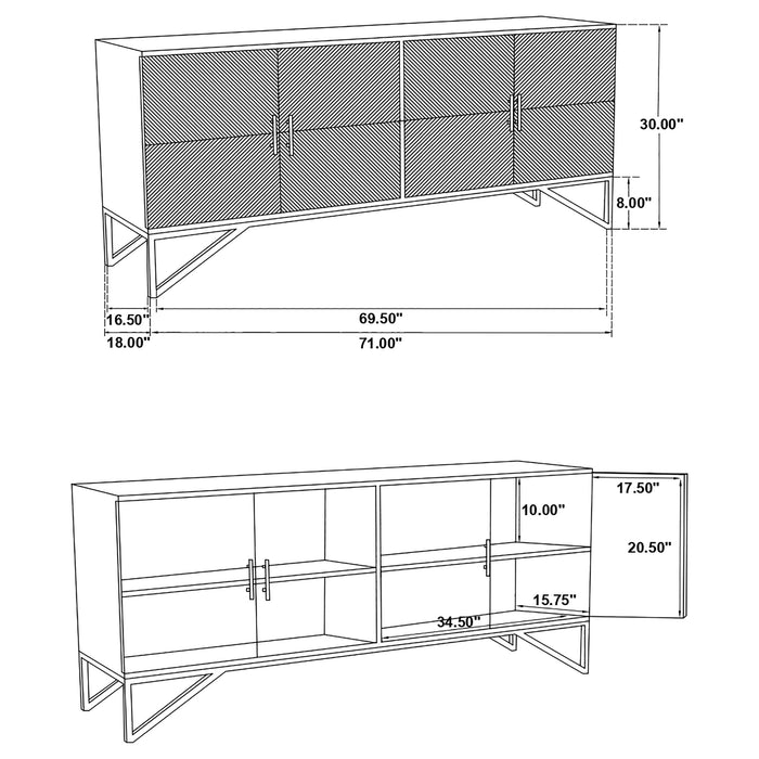 Riddell Accent Cabinets - U&U Home Budget Furniture (Carteret, NJ)