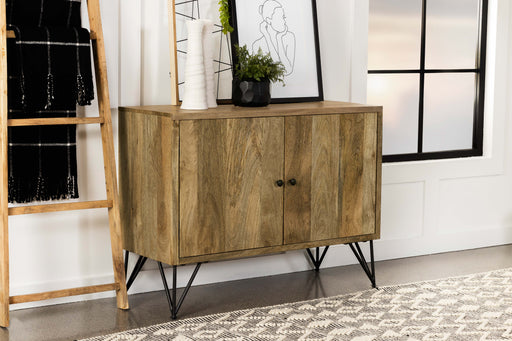 Eileen Rectangular 2-door Accent Cabinet Natural - U&U Home Budget Furniture (Carteret, NJ)