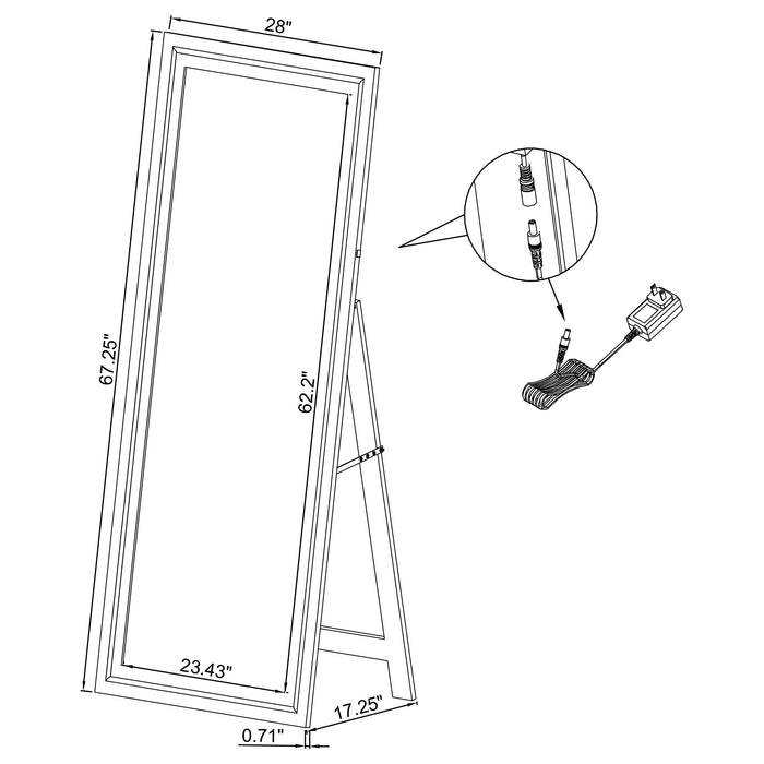 Windrose Standing Mirror - U&U Home Budget Furniture (Carteret, NJ)