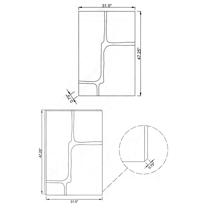 Kimberly Wall Mirror - U&U Home Budget Furniture (Carteret, NJ)