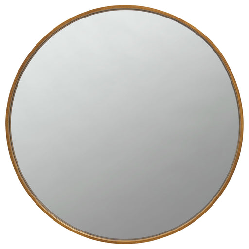 O'Malley Round Mirror Brass - U&U Home Budget Furniture (Carteret, NJ)