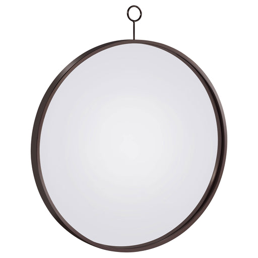 Gwyneth Round Wall Mirror Black Nickel - U&U Home Budget Furniture (Carteret, NJ)